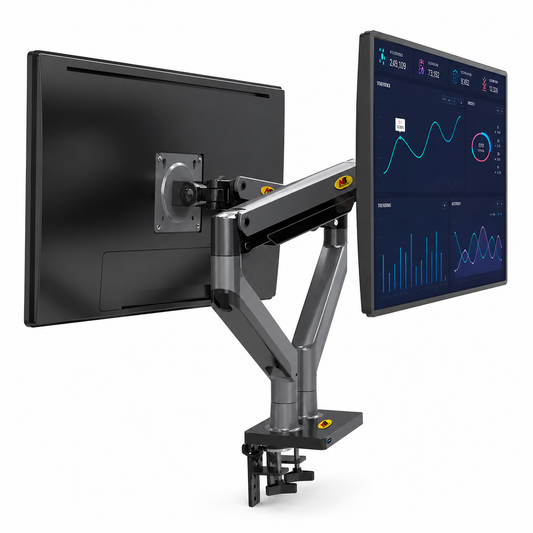 Hiwl NB G35 Dual Monitor Stand, 22-32 inch, 2-12 kg Per Arm
