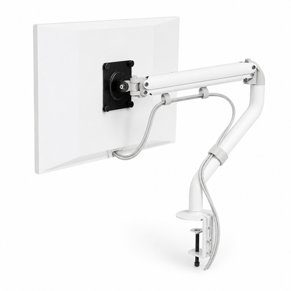 Hiwl Telescopic Monitor Arm Stand, 17-32 inch, White