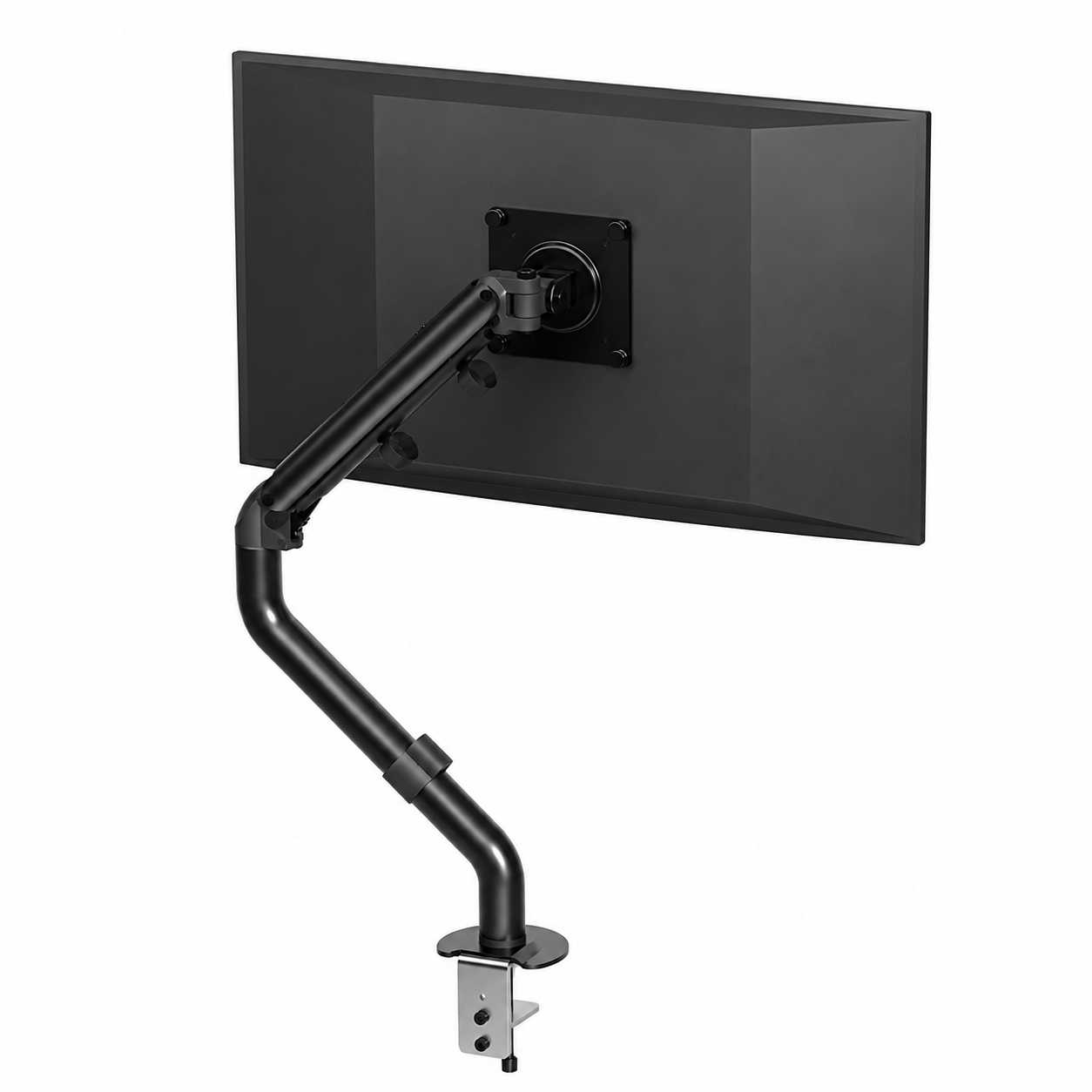 Hiwl Telescopic Monitor Arm Stand, 17-32 inch, Black