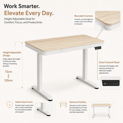 Hiwl Medis Electric Standing Desk, 120 x 60 cm