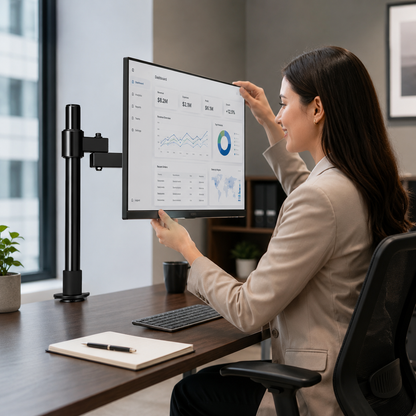 Hiwl Dual Monitor Arm Stand, 14-27 inch, 40 cm Desk Mount