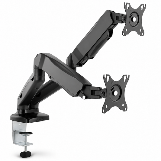 Hiwl Dual Monitor Mobile Base Stand, 13-27 inch, Height Adjustable