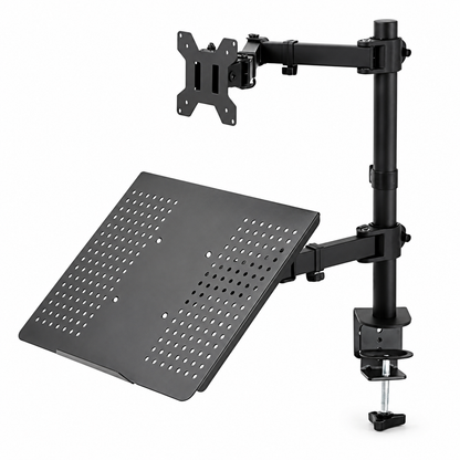 Hiwl Monitor and Laptop Desk Mount, 13-30 inch, Dual Arm