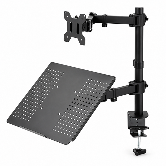 Hiwl Monitor and Laptop Desk Mount, 13-30 inch, Dual Arm