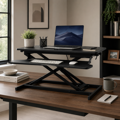 Hiwl Height Adjustable Desk Converter, 80 x 40 x 15 cm
