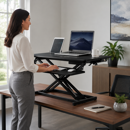 Hiwl Height Adjustable Desk Converter, 80 x 40 x 15 cm