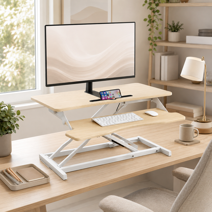 Hiwl Height Adjustable Desk Converter, 80 x 40 x 15 cm