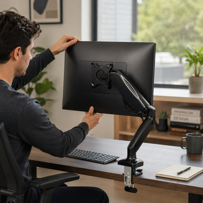 Hiwl Single Monitor Arm Stand, 16-31 inch, Height Adjustable Desk Mount