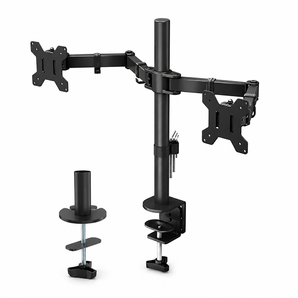 Hiwl Double Monitor Arm Stand, 10-30 inch, 360 Rotation