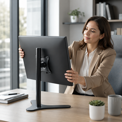 Hiwl Dual Monitor Arm Stand, 13-30 inch, 40 cm Height Adjustable