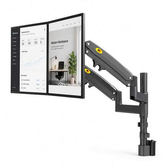 Hiwl NB Dual Monitor Wall Mount, 22-32 inch, Vertical Stack