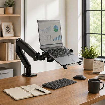 Hiwl NB H180-FP Dual Monitor Desk Mount, 22-32 inch, 2-12 kg