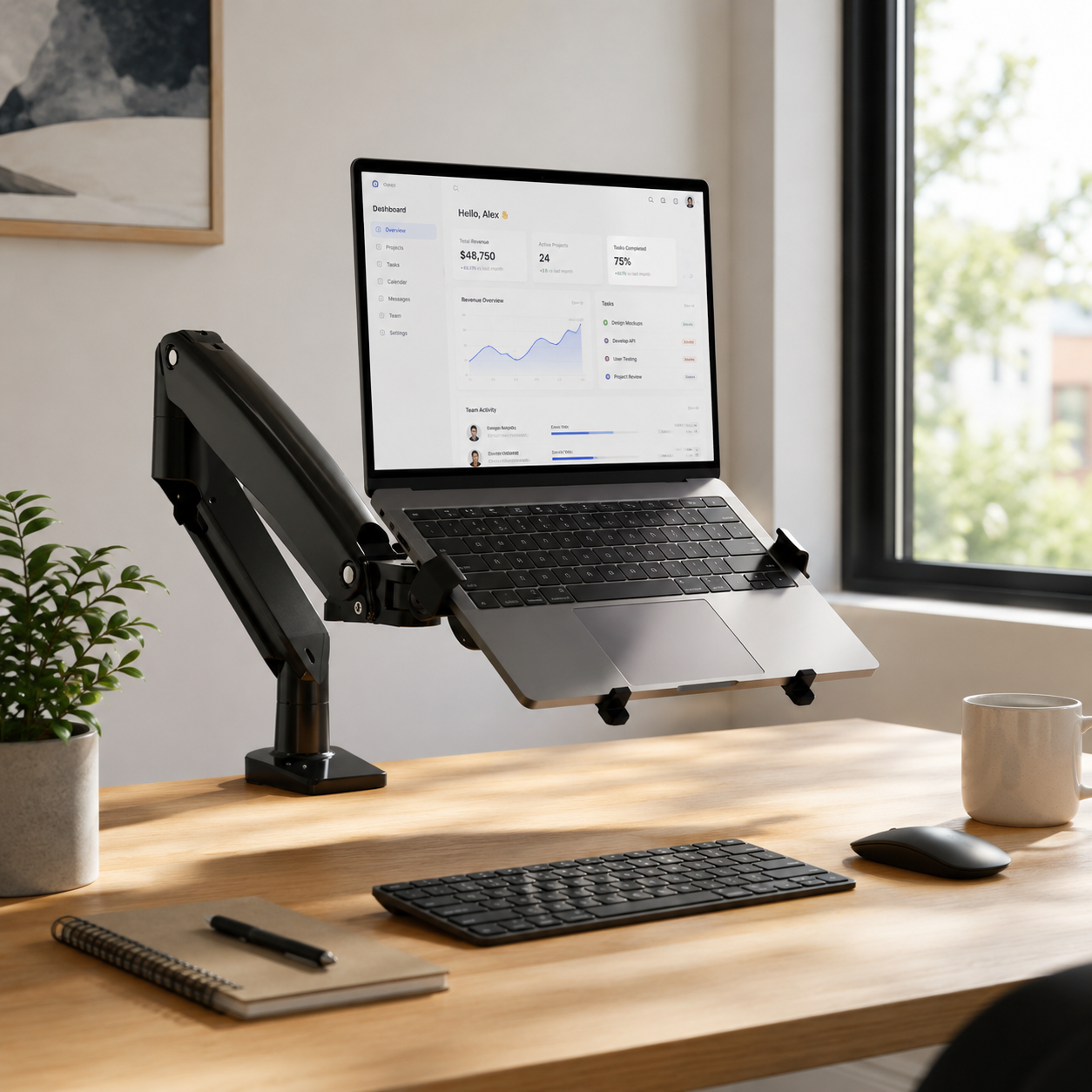 Hiwl NB F80-FP Laptop Monitor Mount, 10-17 inch, 2-9 kg